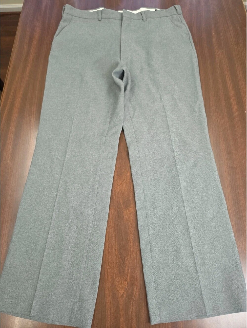 Vintage Botany 500 Gray Dress Pants Size 38X30 Tailored Fortrel Polyester Pants